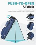 Findway Small Golf Bag Lightweight Pitch and Putt Golf Bag with Stand, 3 Way Golf Stand Bag for Extra Storage in a Smaller Size,Adjustable Straps, Golf Gifts for Men and Women