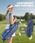 Findway Small Golf Bag Lightweight Pitch and Putt Golf Bag with Stand, 3 Way Golf Stand Bag for Extra Storage in a Smaller Size,Adjustable Straps, Golf Gifts for Men and Women
