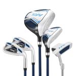 KVV Junior Golf Clubs Set Ages 6-8, Complete Kids Golf Set with Lightweight Stand Bag, Driver, Hybrid, Irons & Putter Right Handed for Girls & Boys (Navy, Ages 6-8)
