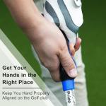Golf Grip Trainer, Molded Training Aid for All Levels of Golfers - Fix Swing Grip, Master Hand Position, Correct Grip Posture, Golf Accessories, Black