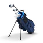 KVV Junior Golf Clubs Set Ages 6-8, Complete Kids Golf Set with Lightweight Stand Bag, Driver, Hybrid, Irons & Putter Right Handed for Girls & Boys (Navy, Ages 6-8)