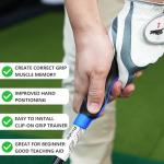 Golf Grip Trainer, Molded Training Aid for All Levels of Golfers - Fix Swing Grip, Master Hand Position, Correct Grip Posture, Golf Accessories, Black