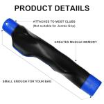 Golf Grip Trainer, Molded Training Aid for All Levels of Golfers - Fix Swing Grip, Master Hand Position, Correct Grip Posture, Golf Accessories, Black