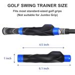Golf Grip Trainer, Molded Training Aid for All Levels of Golfers - Fix Swing Grip, Master Hand Position, Correct Grip Posture, Golf Accessories, Black