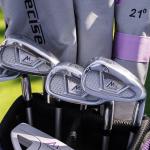 Precise M3 Complete Womens Golf Clubs Full Set - Right Handed Golf Set for Women with Driver, Wood, Hybrid, Irons, Putter, Pitching Wedge, 3 Head Covers & Stand Bag - Petite Size, Purple