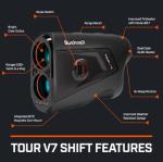 Bushnell Golf Tour V7 Shift Patriot Pack Laser Rangefinder w/Tour Trusted Slope Technology, Dual Color Display, 6X Magnification, Lens Cloth, 2X CR2 Batteries & Golf Tools Wearable4U Bundle