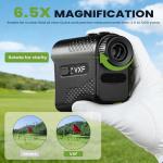 VXF Golf Rangefinder with Slope, 1200 Yards with Flag Lock Vibration (Class 1 Safe Laser), 6.5X Magnification, USB-C Rechargeable (Golf Accessories for Men)