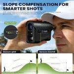 VXF Golf Rangefinder with Slope, 1200 Yards with Flag Lock Vibration (Class 1 Safe Laser), 6.5X Magnification, USB-C Rechargeable (Golf Accessories for Men)