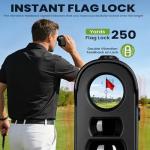 VXF Golf Rangefinder with Slope, 1200 Yards with Flag Lock Vibration (Class 1 Safe Laser), 6.5X Magnification, USB-C Rechargeable (Golf Accessories for Men)