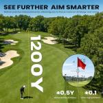 VXF Golf Rangefinder with Slope, 1200 Yards with Flag Lock Vibration (Class 1 Safe Laser), 6.5X Magnification, USB-C Rechargeable (Golf Accessories for Men)
