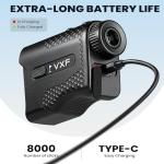 VXF Golf Rangefinder with Slope, 1200 Yards with Flag Lock Vibration (Class 1 Safe Laser), 6.5X Magnification, USB-C Rechargeable (Golf Accessories for Men)