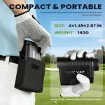 VXF Golf Rangefinder with Slope, 1200 Yards with Flag Lock Vibration (Class 1 Safe Laser), 6.5X Magnification, USB-C Rechargeable (Golf Accessories for Men)