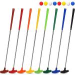 Hiboom 8 Pack Golf Putter Bulk Putter for Left and Right Handed Golfers with 8 Practice Golf Balls(33 Inch,Multi Color)