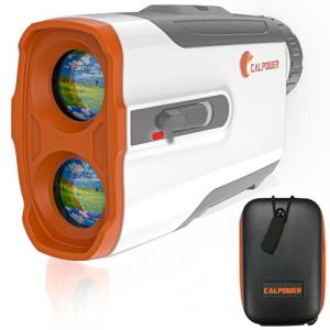 CALPOWER Golf Rangefinder with Slope - 7X Magnification 1200 Yards Waterproof Laser Golf Rangefinder with Magnet - Flag Lock Vibration Rechargeable