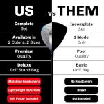 Precise AMG Ladies Complete Right Handed Golf Club Set | Complete Regular & Petite Womens Golf Clubs Set | w/ 3 HC's, Lightweight Shafts & Spacious Stand Bag w/Storage Pockets & Dual Carrying Straps