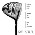 PGF Men's Mustang MK7 Complete Golf Club Package Set [Hand: Right] [Length: Standard] [Flex:Regular][14-Pieces]