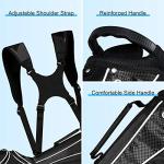 Tangkula Golf Stand Bag with 6 Way Top Dividers, Lightweight Golf Bag with Adjustable Dual Strap & 8 Pockets, Waterproof Rain Hood, Portable for Men Women