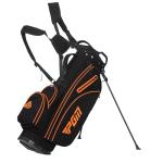 PGM Golf Stand Bag for Men and Women with Cooler, Lightweight and Durable Golf Walking Bag with Adjustable Straps and Waterproof Pockets for Course and Driving Range Use Black Orange