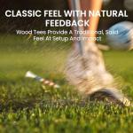 FINGER TEN Bamboo Golf Tees Wood 2 3/4 3 1/4 Inch Wooden Tee Color Bulk 250/500/1000/2000 Count for Men Women Kids (American Flag, 500 Count(3 1/4 Inch))