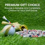 FINGER TEN Bamboo Golf Tees Wood 2 3/4 3 1/4 Inch Wooden Tee Color Bulk 250/500/1000/2000 Count for Men Women Kids (American Flag, 500 Count(3 1/4 Inch))