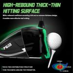 PGM Men's Complete Golf Club Sets - 12 Pieces - 3 Wood (#1,3,5), 1 Hybrid (#4H), 6 Irons(#5,6,7,8,9,PW), 1 Sand Wedge (52°), 1 Putter - Golf Stand Bag, Right Handed+1Inch