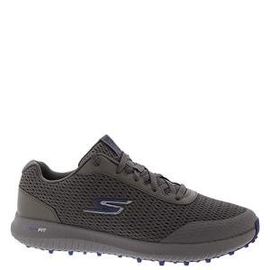 Skechers Men's Elite 5 Range Relaxed Fit Waterproof Spikeless Golf Shoe, Charcoal/Navy, 13