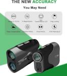 Golf Rangefinder with Slope, 7X Magnification High Transmittance, 1300 Yards Laser Range Finder for Golf Hunting Range Distance Measurement Flag Pole Lock Vibation (Grey)