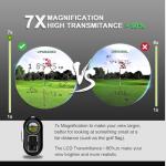 Golf Rangefinder with Slope, 7X Magnification High Transmittance, 1300 Yards Laser Range Finder for Golf Hunting Range Distance Measurement Flag Pole Lock Vibation (Grey)