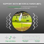 Golf Rangefinder with Slope, 7X Magnification High Transmittance, 1300 Yards Laser Range Finder for Golf Hunting Range Distance Measurement Flag Pole Lock Vibation (Grey)