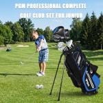 PGM 10 Piece Professional Complete Golf Club Set for Children Youth Junior(Age 9-13) Right Handed with Golf Stand Bag and Covers, R&A and USGA International Golf Set Certificated