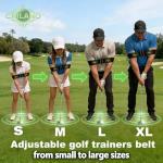 Crilano Golf Swing Training Aid, Adjustable 2026 Essential Golf Training Ball Smart Ball Golf Accessories Fix Chicken Wing Improve Swing Stability Assist Golf Swing Trainer for Beginner (T1)