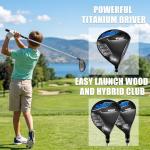 PGM 10 Piece Professional Complete Golf Club Set for Children Youth Junior(Age 9-13) Right Handed with Golf Stand Bag and Covers, R&A and USGA International Golf Set Certificated