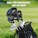 PGM 10 Piece Professional Complete Golf Club Set for Children Youth Junior(Age 9-13) Right Handed with Golf Stand Bag and Covers, R&A and USGA International Golf Set Certificated