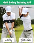 Golf Arm Band Training Aid for Swing Connection, Arm Connection Golf Trainer for Better Tempo, Ball Striking & Consistency, Easy Golf Swing Training Aid for Indoor Practice, Golf Gift for Golfers
