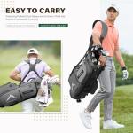 UNIHIMAL Golf Stand Bag with 7 Way Top Dividers, Lightweight Golf Bags for Men Women with Multiple Pockets, Dual Straps (Gray)