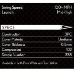 Srixon Z-Star XV Golf Balls, Z-Star XV 8, White