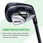 PGM Golf Clubs NSR III Golf Iron Set Thru Gap Wedge with Graphite Shafts for Right-Handed Golfers - S Flex