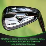 PGM Golf Clubs NSR III Golf Iron Set Thru Gap Wedge with Graphite Shafts for Right-Handed Golfers - S Flex