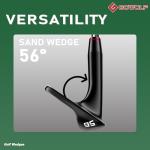 Gowolf 56 Degree Wedge Right Hand - Premium Forged Full Face Golf Wedges for Men, Golf Gap Wedges Sand Wedge Lob Wedge, Golf Clubs CNC Milled Face for More Spin - Great Golf Gifts (Black 56 Degree)