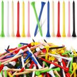 Mudder 2000 Pcs Bamboo Golf Tees Bulk Professional Golf Tees Reduce Friction Side Spin for Club Men Women Kids Accessories (3-1/4 Inch,Multicolor)