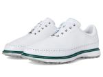 Adidas Unisex MC80 Spikeless Golf Shoes, Footwear White/Silver Metalic/Collegiate Green, 9.5
