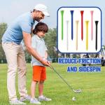 Mudder 2000 Pcs Bamboo Golf Tees Bulk Professional Golf Tees Reduce Friction Side Spin for Club Men Women Kids Accessories (3-1/4 Inch,Multicolor)