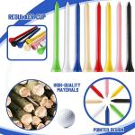 Mudder 2000 Pcs Bamboo Golf Tees Bulk Professional Golf Tees Reduce Friction Side Spin for Club Men Women Kids Accessories (3-1/4 Inch,Multicolor)