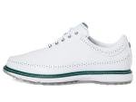 Adidas Unisex MC80 Spikeless Golf Shoes, Footwear White/Silver Metalic/Collegiate Green, 9.5