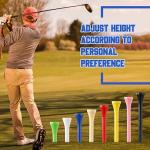 Mudder 2000 Pcs Bamboo Golf Tees Bulk Professional Golf Tees Reduce Friction Side Spin for Club Men Women Kids Accessories (3-1/4 Inch,Multicolor)