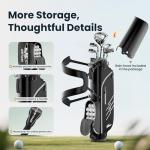 6-Piece Complete Golf Club Set for Men – Adult Golf Clubs with Stand Bag, Driver, Hybrid, 7/P Irons & Putter, Right Handed