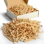 FINGER TEN Bamboo Golf Tees Wood 2 3/4 3 1/4 Inch Wooden Tee Color Bulk 250/500/1000/2000 Count for Men Women Kids (Natural, 500 Count(3 1/4 Inch))