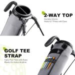 UNIHIMAL Golf Lightweight Stand Carry Bag– Easy to Carry and Durable Pitch n Putt Golf Bag for The Driving Range, Par 3 and Executive Courses–31.5 inches Tall (Grey)