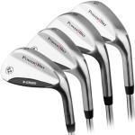 Men’s Golf Wedge Set: Powerbilt X-Grind 4-Piece 52/56/60/64 Degree Pitching-Wedge, Sand-Wedge, Lob-Wedge, Utility-Wedge Bundle, Right Hand Golf Wedges