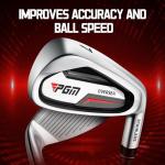 PGM 18 Pieces Men's Complete Golf Club Set with Driver, Fairway, Hybrid, Irons, Putter, Stand Bag & Headcovers - Ideal for Beginners (Standard)